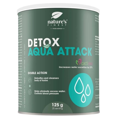 Maisto papildas Detox Aqua Atack Natures Finest 125g