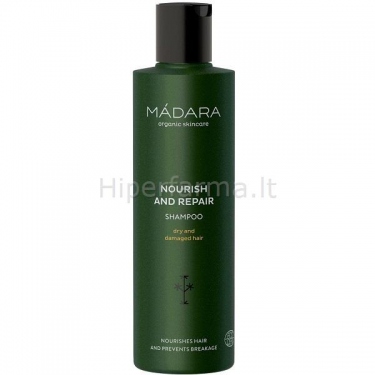 Šampūnas sausiems ir pažeistiems plaukams MADARA 250ml