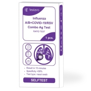 Gripo A/B + COVID - 19 + RSV sudėtinis antigenų testas Testera N1