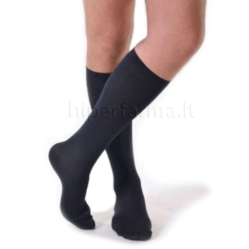 Kojinės kompresinės iki kelių vyriškos su medvilne ir sidabro siūlais 18-21mmHg