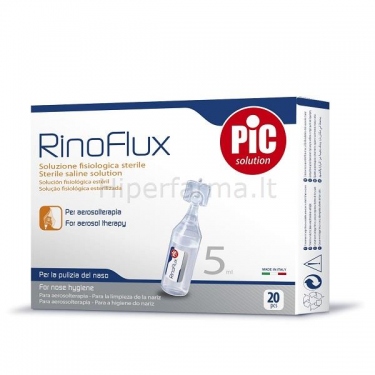Fiziologinis tirpalas inhaliacijoms RinoFlux 0.9% 20x5ml