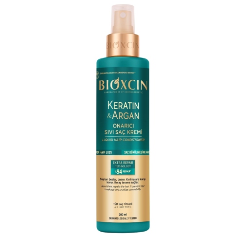 Atstatomasis purškiamas plaukų kondicionierius KERATIN & ARGAN BIOXCIN 200ml