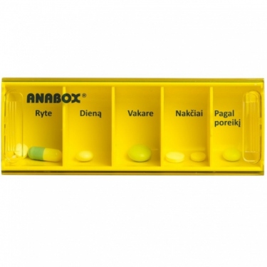 Dėžutė vaistams dienos ANABOX N1