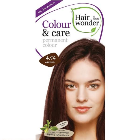 Ilgalaikiai plaukų dažai Hairwonder Colour & Care Auburn 4.56 spalva kaštono