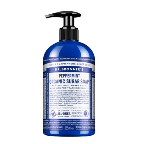 Cukraus muilas PEPPERMINT, ekologiškas, Dr. Bronner 355ml
