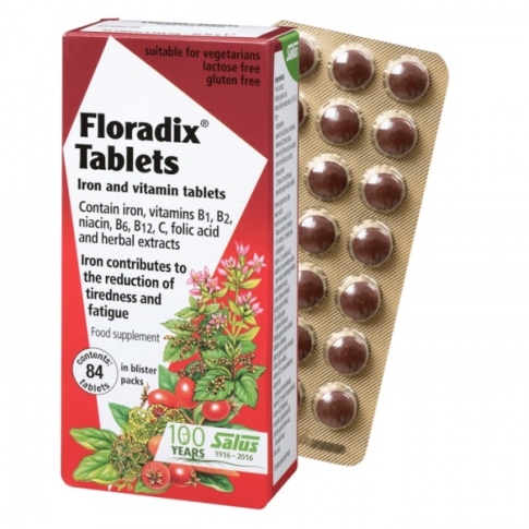 Maisto papildas FLORADIX tabletės su geležimi ir vitaminais N84