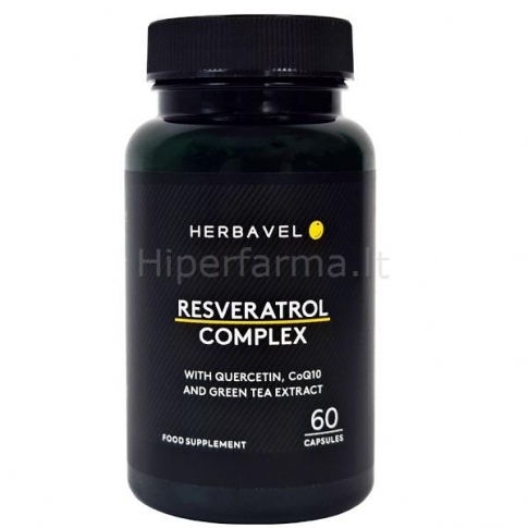 Maisto papildas Resveratrol Complex Herbavel N60