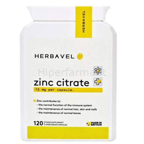 Maisto papildas Zinc Citrate 15mg Herbavel N120