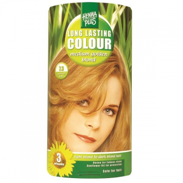Ilgalaikiai plaukų dažai Hennaplus Medium Golden  Blond 7.3