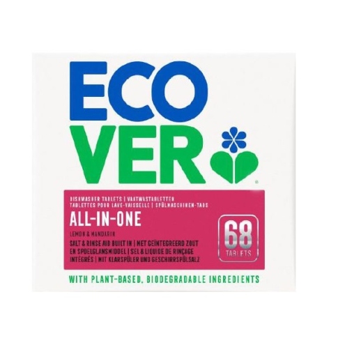 Indaplovių tabletės ECOVER All-in-one 68 tab. 1.36kg