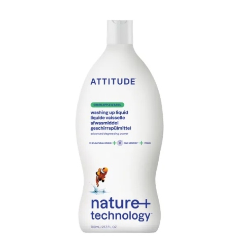Indų ploviklis žaliųjų obuolių ir bazilikų aromato ekologiškas Attitude 700ml