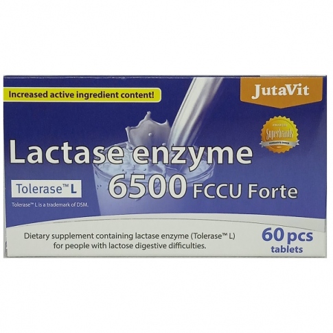 Maisto papildas Lactase Enzyme 6500 FCCU Forte JutaVit N60