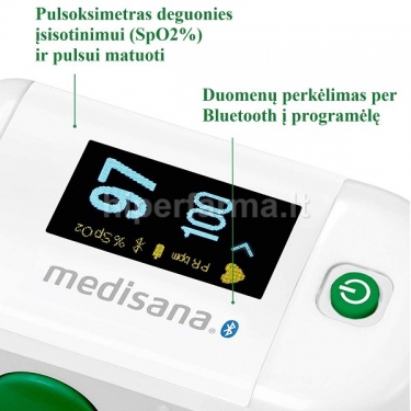 Pulsoksimetras (Pulso matuoklis) Medisana PM 100 Connect