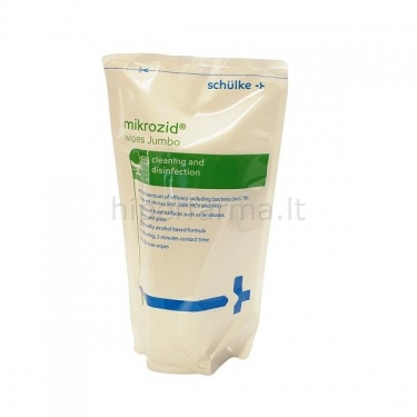 Servetėlės dezinfekcijai Mikrozid® AF Jumbo Wipes 20x27 (papildymas į dėžutę)