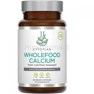Maisto papildas Kalcis iš jūros dumblių Wholefood calcium Cytoplan N60