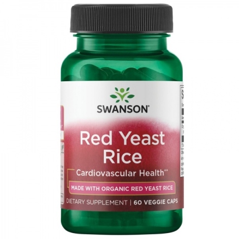Maisto papildas Raudonųjų mielių ryžiai (Ekologiški JAV) 600 Mg Swanson N60
