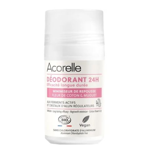 Rutulinis dezodorantas su medvilnės žiedais ir pakalnutėmis, ekologiškas Acorelle 50ml