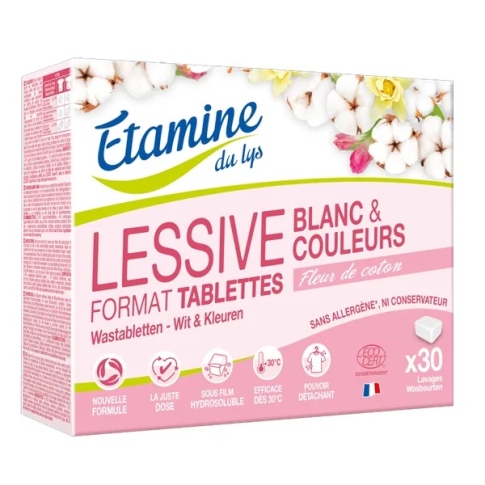 Skalbimo tabletės, medvilnės žiedų aromato Etamine du Lys Nature N30