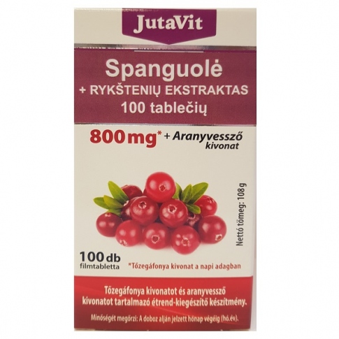 Maisto papildas Spanguolių ekstraktas 800mg + rykštenių ekstraktas JutaVit N100