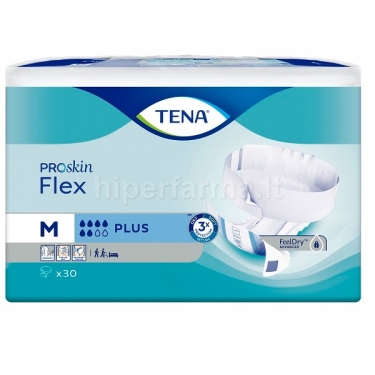 Juostinės sauskelnės TENA FLEX PLUS M N30