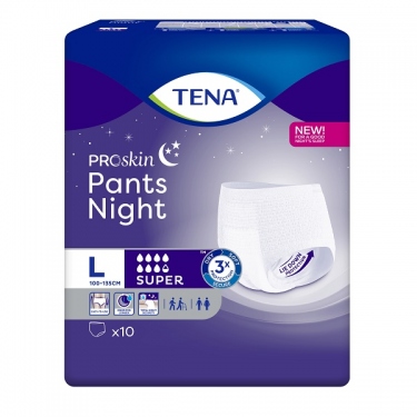 Sauskelnės - kelnaitės nakčiai TENA PANTS NIGHT SUPER L N10