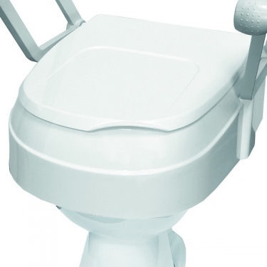 Tualeto paaukštinimas tualeto sėdynei reguliuojamo aukščio su dangčiu