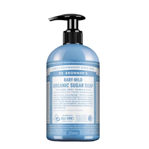 Cukraus muilas BABY-MILD, bekvapis ekologiškas, Dr. Bronner 355ml