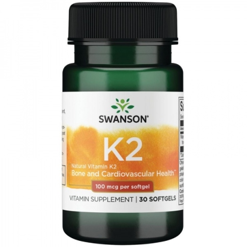 Maisto papildas Vitaminas K2 100 mcg (Natūralus) Swanson N30