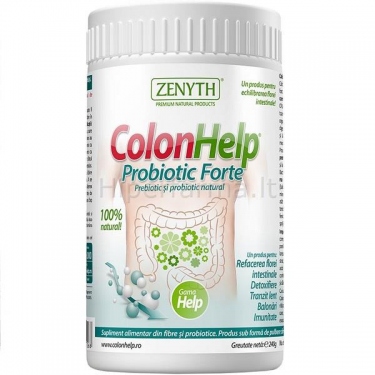 Maistinių skaidulų produktas su probiotikais COLONHELP PROBIOTIC FORTE Zenyth 240g