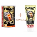 RINKINYS Flexit Gold Drink apelsinų skonio 400g + Flexit Gold Gel 100ml