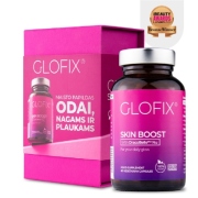 Maisto papildas plaukams GLOFIX Skin Boost dėžutėje N60