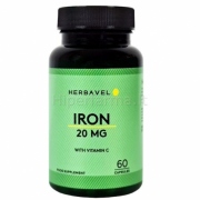 Maisto papildas Iron su vitaminu C Herbavel N60