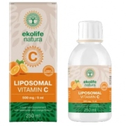 Maisto papildas liposominis vitaminas C apelsinų skonio Ekolife natura 250ml