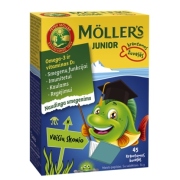 Maisto papildas Mollers žuvų taukai Junior vaisių skonio, gelinės žuvelės N45