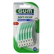 Dantų krapštukai su minkštais guminiais šereliais GUM SOFT-PICKS Advance N30