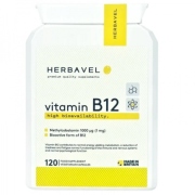 Maisto papildas Bioaktyvus vitaminas B12 Herbavel N120