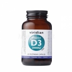 Maisto papildas Vitaminas D3 Vitamin D3 2000IU VIRIDIAN N60