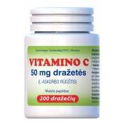 Maisto papildas VITAMINO C 50mg dražetės N200